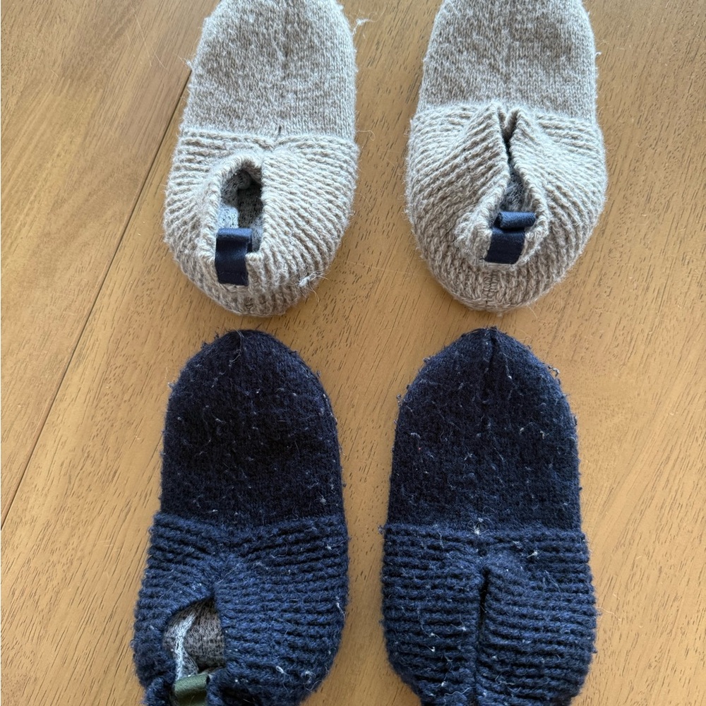 Kids No-Show Casual Socks - Navy and Tan